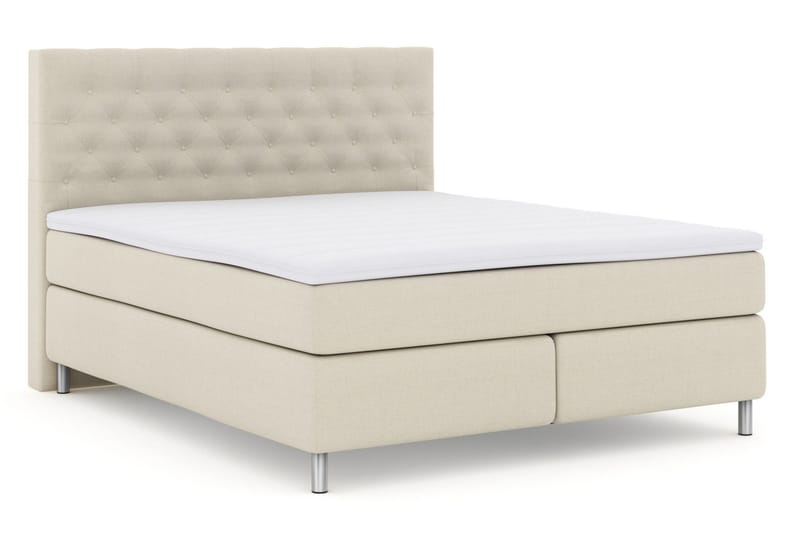 Select No 3 Komplett Sengepakke 210x210 Fast - Beige/Metallben - Møbler - Senger - Kontinentalsenger
