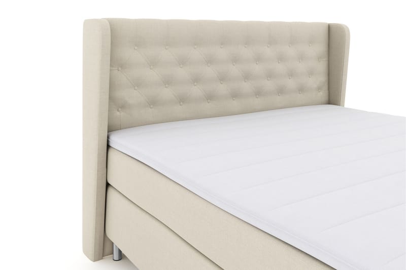 Select No 3 Komplett Sengepakke 210x210 Fast - Beige/Metallben - Møbler - Senger - Komplett sengepakke