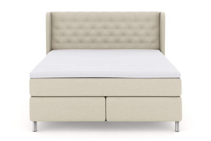 Select No 3 Komplett Sengepakke 210x210 Fast - Beige/Metallben - Møbler - Senger - Komplett sengepakke