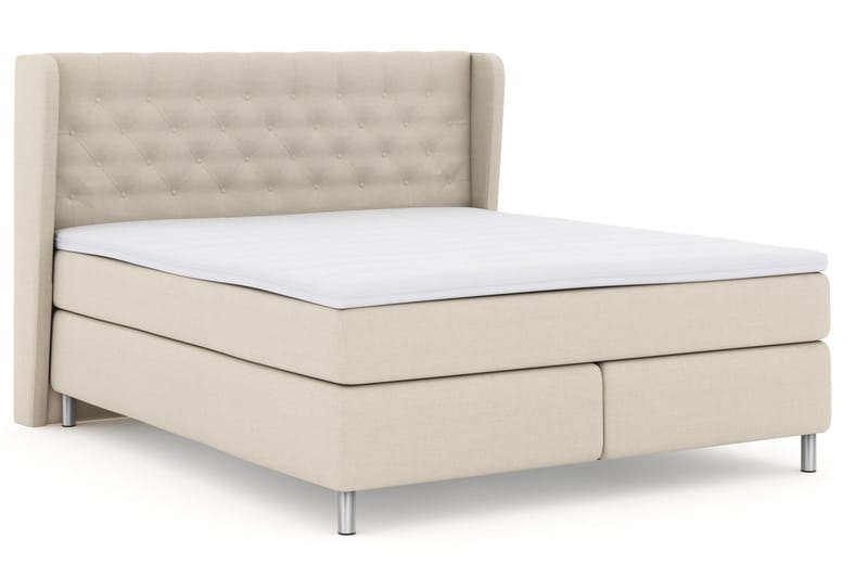 Select No 3 Komplett Sengepakke 210x210 Fast - Beige/Metallben - Møbler - Senger - Komplett sengepakke