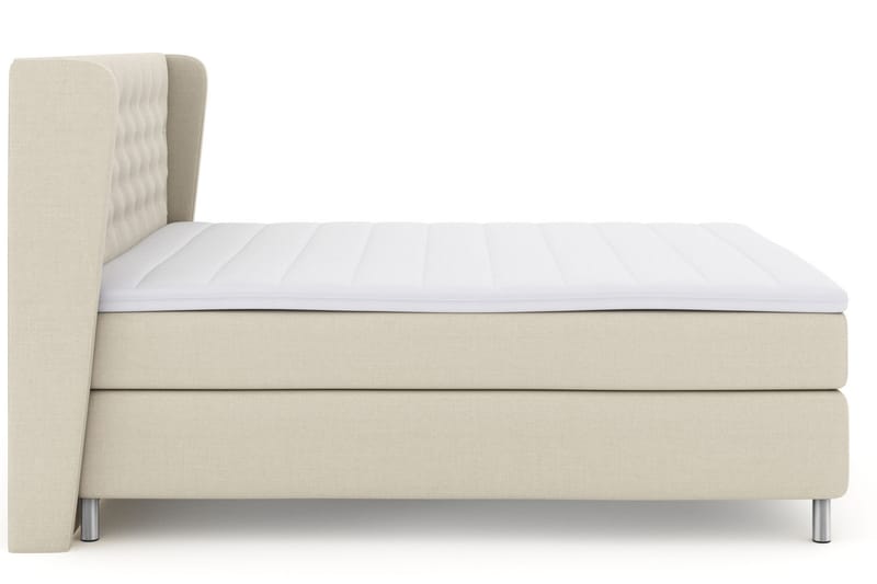 Select No 3 Komplett Sengepakke 210x210 Fast - Beige/Metallben - Møbler - Senger - Komplett sengepakke