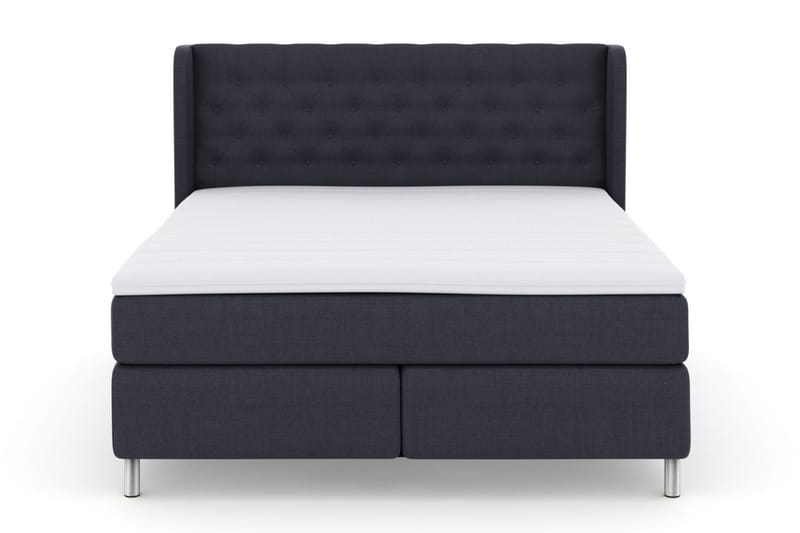 Select No 3 Komplett Sengepakke 210x210 Fast - Blå/Metallben - Møbler - Senger - Komplett sengepakke