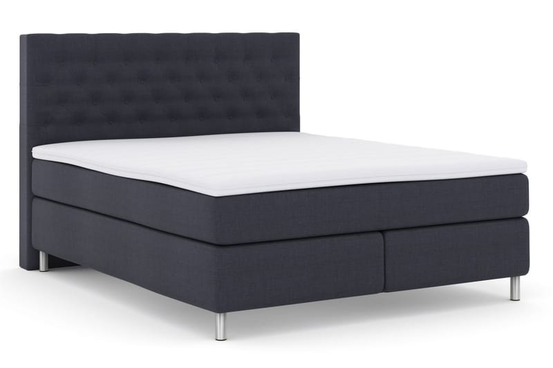 Select No 3 Komplett Sengepakke 210x210 Fast - Blå/Metallben - Møbler - Senger - Komplett sengepakke