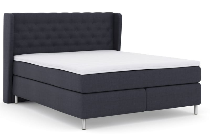 Select No 3 Komplett Sengepakke 210x210 Fast - Blå/Metallben - Møbler - Senger - Komplett sengepakke