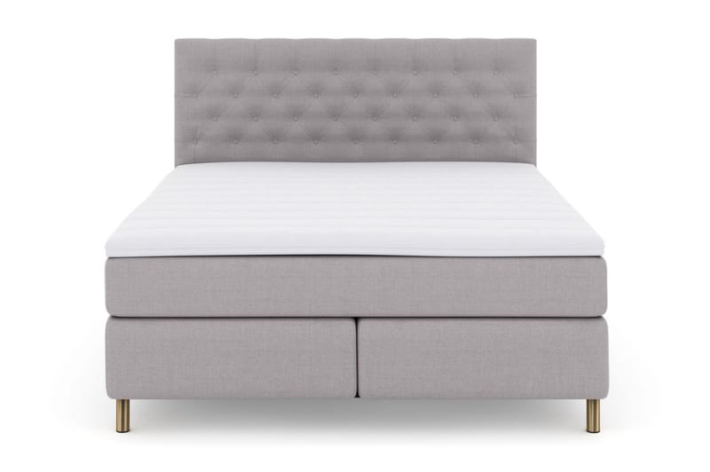 Select No 3 Komplett Sengepakke 210x210 Fast - Lysegrå/Kobberben - Møbler - Senger - Komplett sengepakke