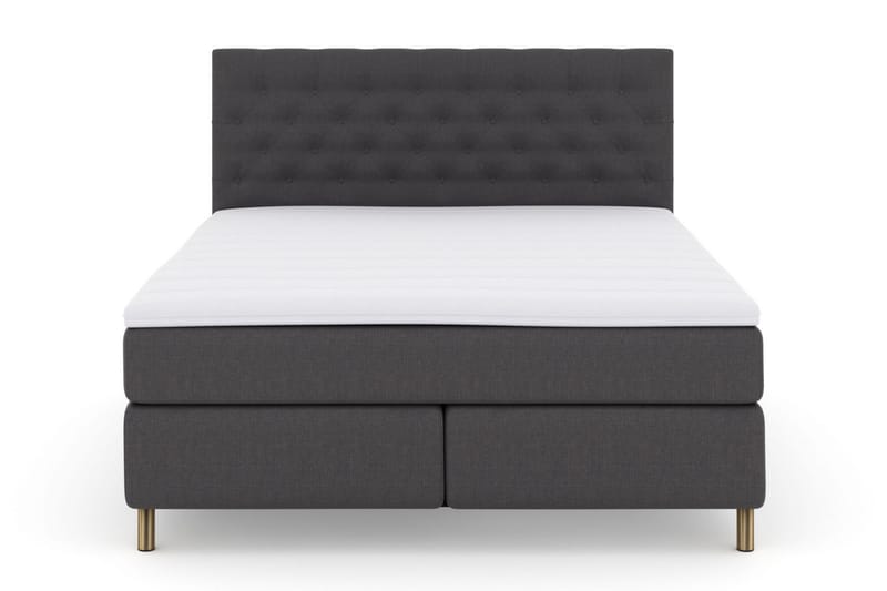 Select No 3 Komplett Sengepakke 210x210 Fast - Mørkegrå/Kobberben - Møbler - Senger - Komplett sengepakke