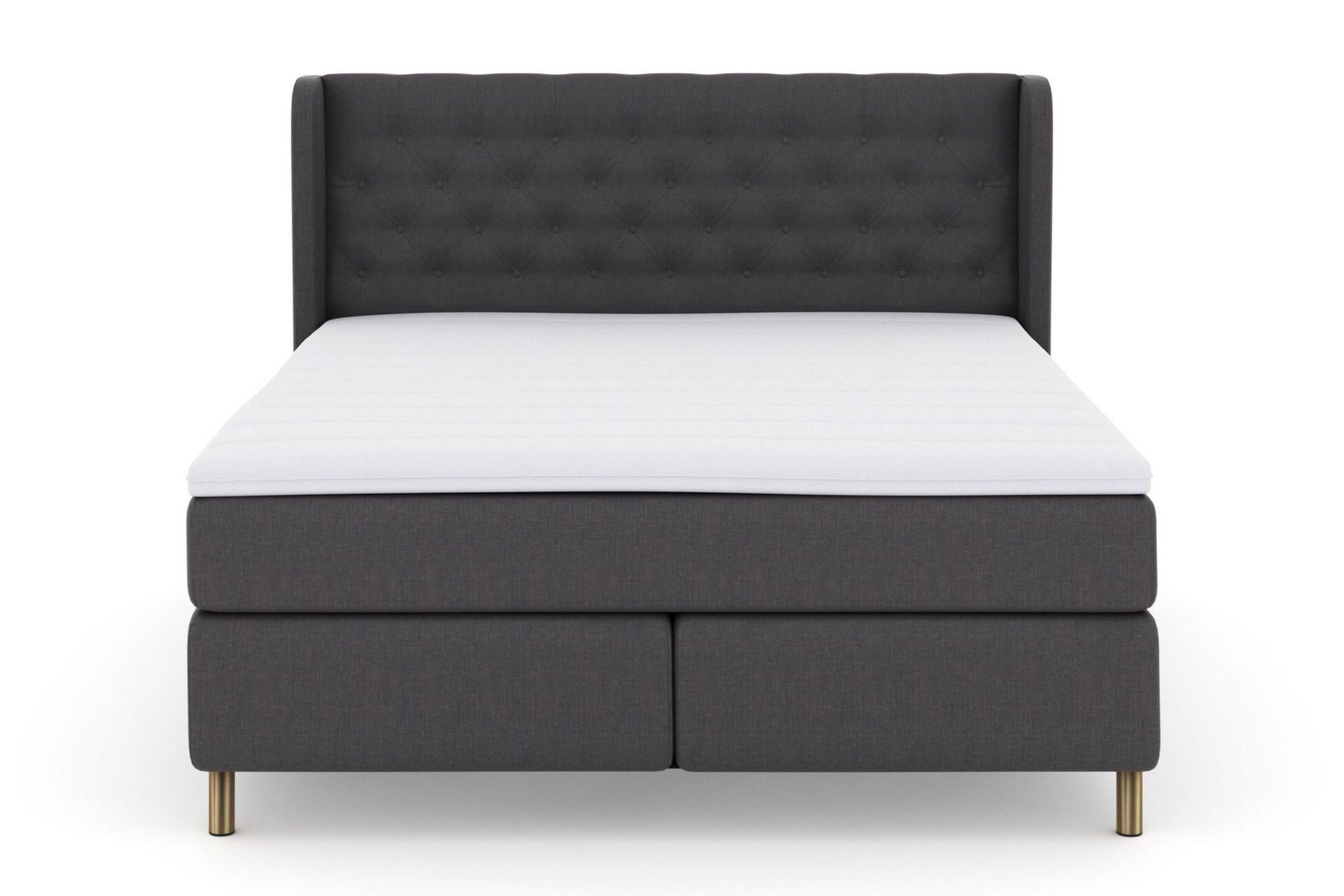 Select No 3 Komplett Sengepakke 210x210 Fast - Mørkegrå/Kobberben
