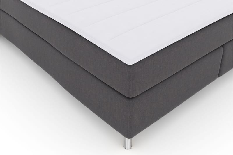 Select No 3 Komplett Sengepakke 210x210 Fast - Mørkegrå/Metallben - Møbler - Senger - Komplett sengepakke
