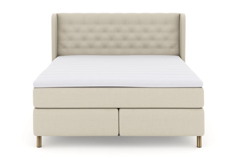 Select No 3 Komplett Sengepakke 210x210 Fast/Medium - Beige/Kobberben - Møbler - Senger - Kontinentalsenger