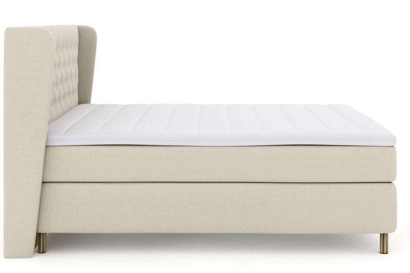 Select No 3 Komplett Sengepakke 210x210 Fast/Medium - Beige/Kobberben - Møbler - Senger - Kontinentalsenger