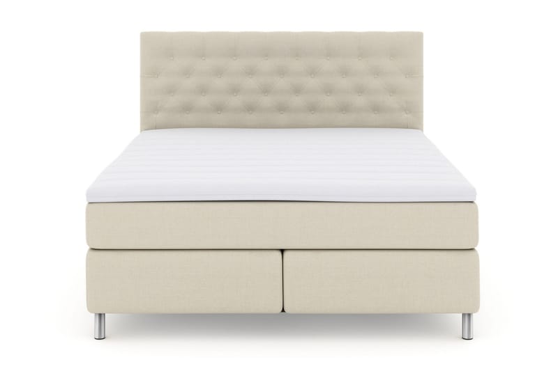 Select No 3 Komplett Sengepakke 210x210 Fast/Medium - Beige/Metallben - Møbler - Senger - Komplett sengepakke