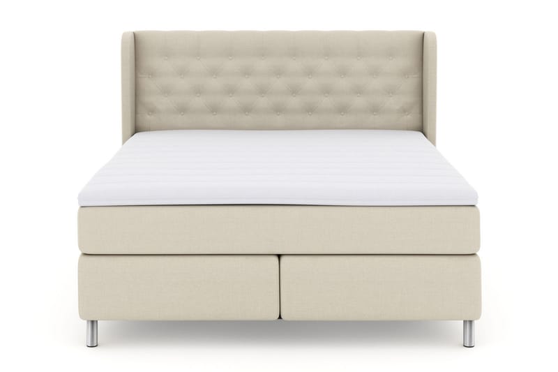 Select No 3 Komplett Sengepakke 210x210 Fast/Medium, Beige/Metallben