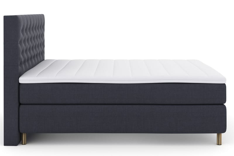 Select No 3 Komplett Sengepakke 210x210 Fast/Medium - Blå/Kobberben - Møbler - Senger - Komplett sengepakke