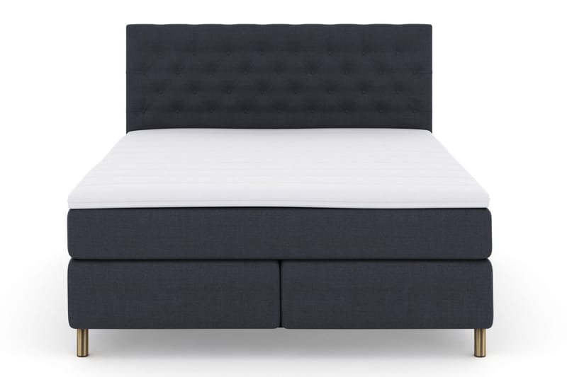 Select No 3 Komplett Sengepakke 210x210 Fast/Medium - Blå/Kobberben - Møbler - Senger - Komplett sengepakke