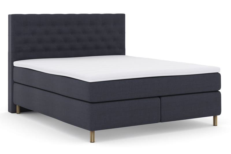 Select No 3 Komplett Sengepakke 210x210 Fast/Medium - Blå/Kobberben - Møbler - Senger - Komplett sengepakke