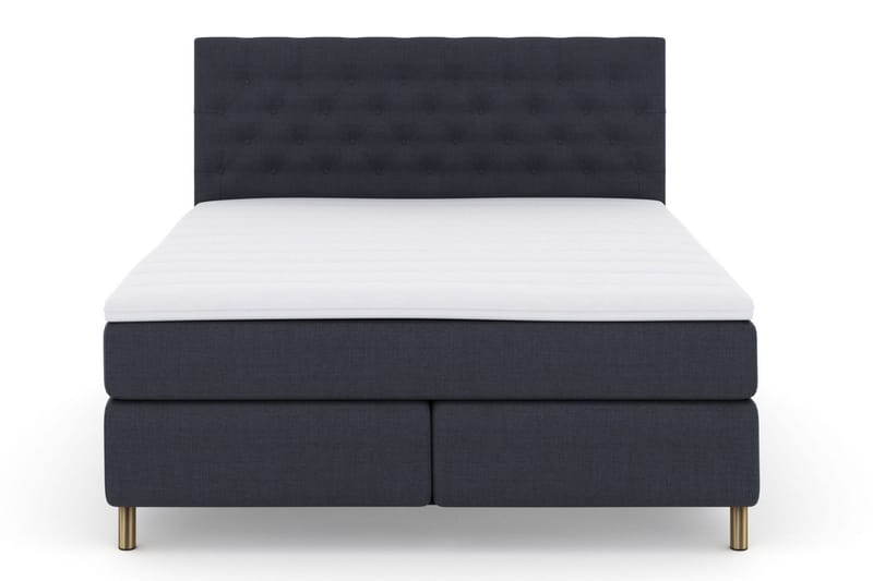 Select No 3 Komplett Sengepakke 210x210 Fast/Medium - Blå/Kobberben - Møbler - Senger - Kontinentalsenger