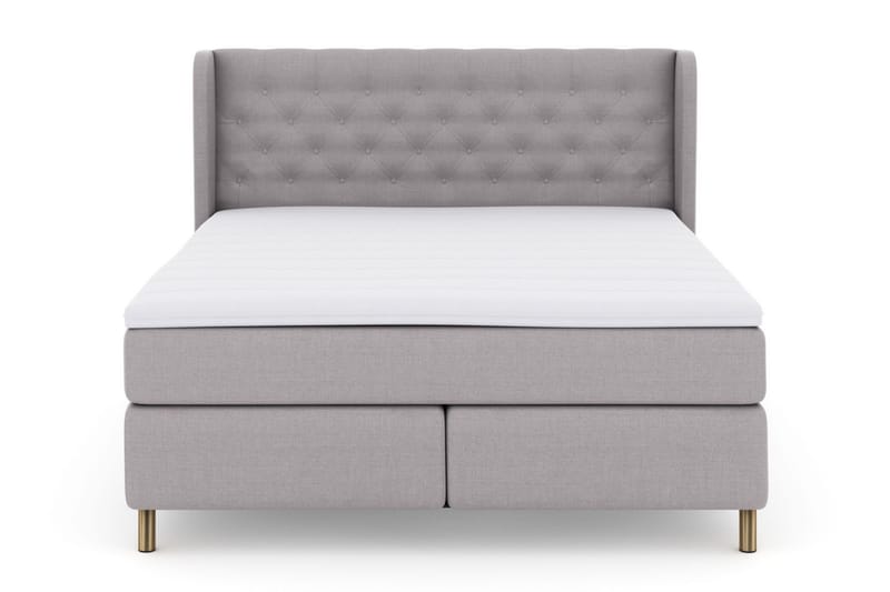 Select No 3 Komplett Sengepakke 210x210 Fast/Medium, Lysegrå/Kobberben