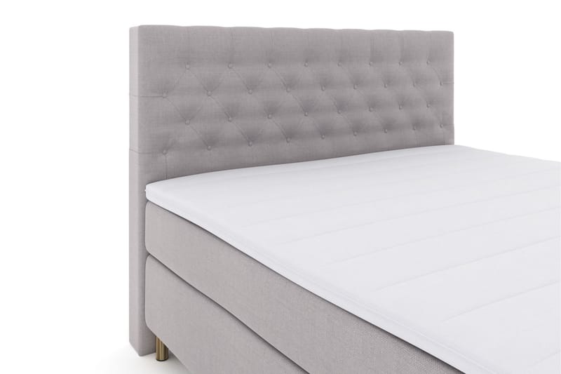 Select No 3 Komplett Sengepakke 210x210 Fast/Medium - Lysegrå/Kobberben - Møbler - Senger - Komplett sengepakke