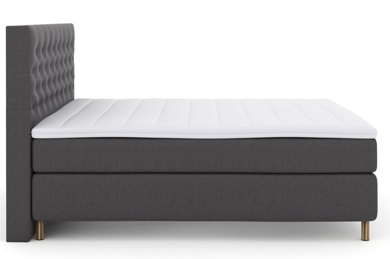 Select No 3 Komplett Sengepakke 210x210 Fast/Medium - Mørkegrå/Kobberben - Møbler - Senger - Komplett sengepakke