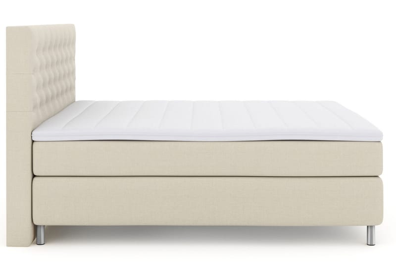 Select No 3 Komplett Sengepakke 210x210 Medium - Beige/Metallben - Møbler - Senger - Kontinentalsenger