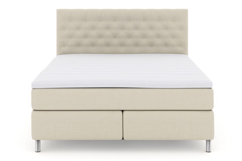 Select No 3 Komplett Sengepakke 210x210 Medium, Beige/Metallben