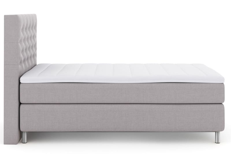 Select No 3 Kontinentalseng 120x200 Fast - Lysegrå/Metallben - Møbler - Senger - Kontinentalsenger