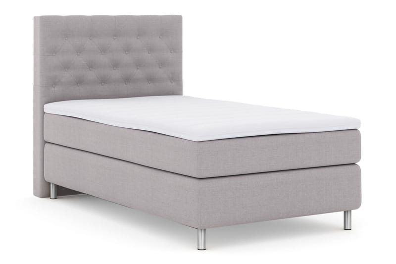 Select No 3 Kontinentalseng 120x200 Fast - Lysegrå/Metallben - Møbler - Senger - Kontinentalsenger