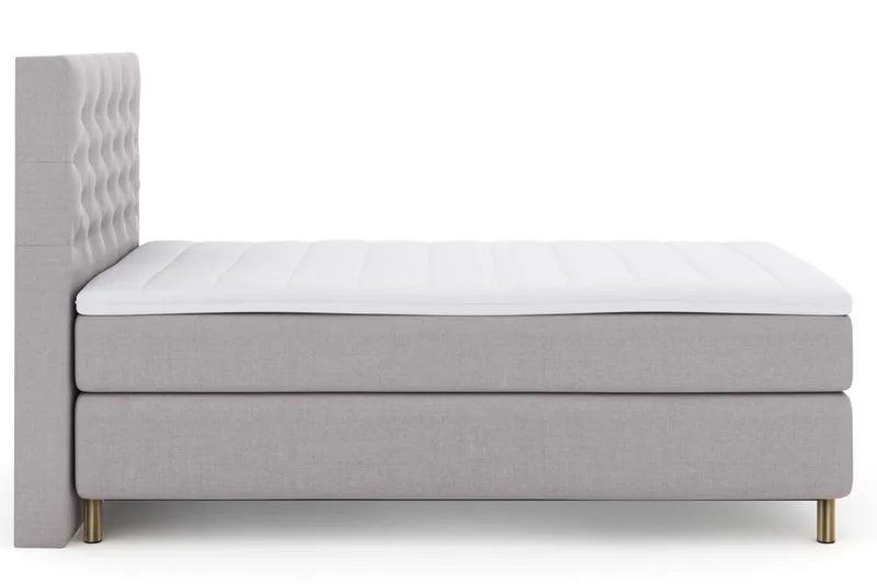 Select No 3 Kontinentalseng 120x200 Medium - Lysegrå/Kobberben - Møbler - Senger - Kontinentalsenger