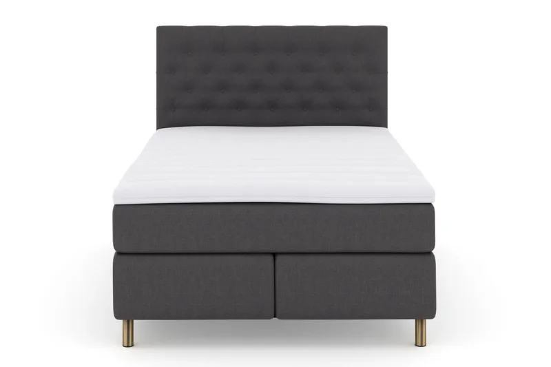 Select No 3 Kontinentalseng 140x200 Fast, Mørkegrå/Kobberben