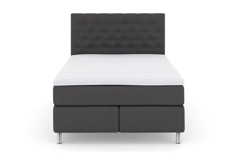 Select No 3 Kontinentalseng 140x200 Fast, Mørkegrå/Metallben