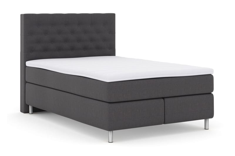 Select No 3 Kontinentalseng 140x200 Fast - Mørkegrå/Metallben - Møbler - Senger - Kontinentalsenger