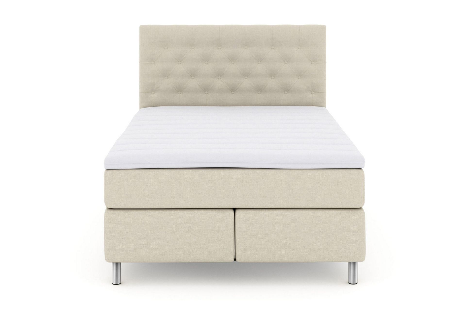 Select No 3 Kontinentalseng 140x200 Fast/Medium - Beige/Metallben