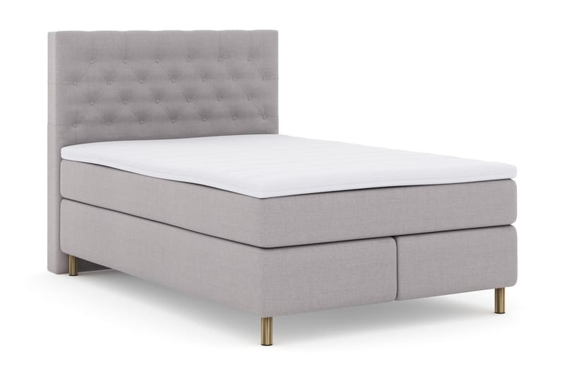 Select No 3 Kontinentalseng 140x200 Fast/Medium - Lysegrå/Kobberben - Møbler - Senger - Kontinentalsenger