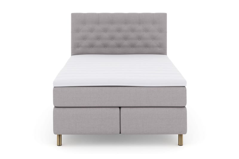 Select No 3 Kontinentalseng 140x200 Medium - Lysegrå/Kobberben - Møbler - Senger - Kontinentalsenger