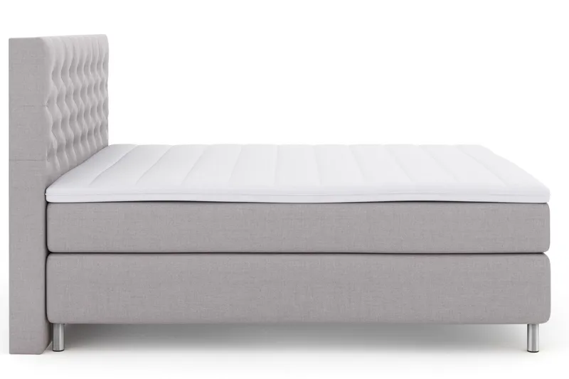 Select No 3 Kontinentalseng 160x200 Fast - Lysegrå/Metallben - Møbler - Senger - Kontinentalsenger