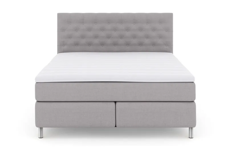 Select No 3 Kontinentalseng 180x200 Fast - Lysegrå/Metallben - Møbler - Senger - Kontinentalsenger