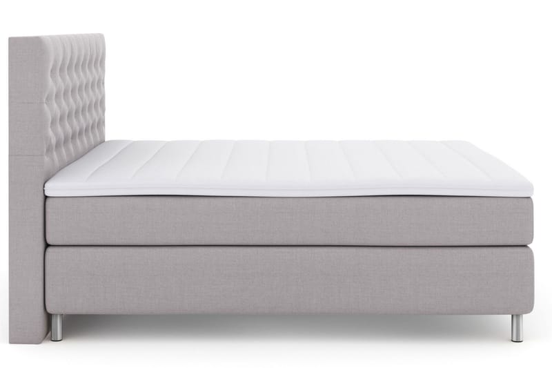 Select No 3 Kontinentalseng 180x200 Medium - Lysegrå/Metallben - Møbler - Senger - Kontinentalsenger