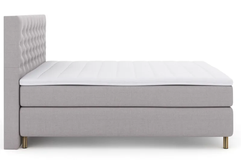 Select No 3 Kontinentalseng 210x210 Fast - Lysegrå/Kobberben - Møbler - Senger - Kontinentalsenger