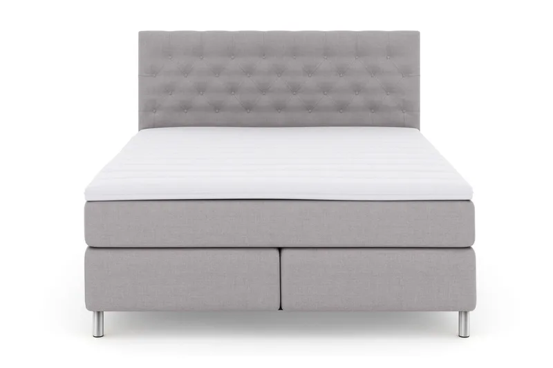 Select No 3 Kontinentalseng 210x210 Fast - Lysegrå/Metallben - Møbler - Senger - Kontinentalsenger