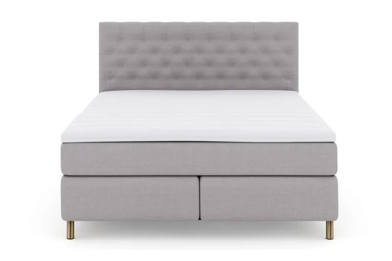 Select No 3 Kontinentalseng 210x210 Fast/Medium - Lysegrå/Kobberben - Møbler - Senger - Kontinentalsenger