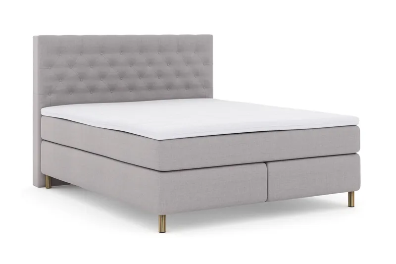 Select No 3 Kontinentalseng 210x210 Fast/Medium - Lysegrå/Kobberben - Møbler - Senger - Kontinentalsenger