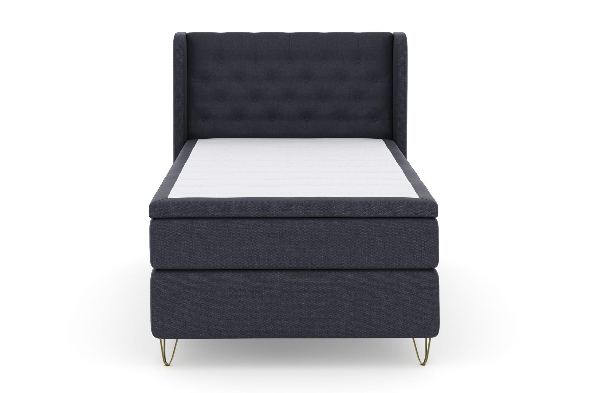 Select No 4 Komplett Sengepakke 120x200 Fast - Blå/V-formede Metallben