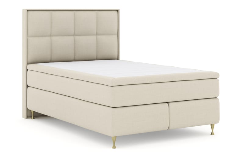 Select No 4 Komplett Sengepakke 140x200 Fast - Beige/Gullben - Møbler - Senger - Komplett sengepakke