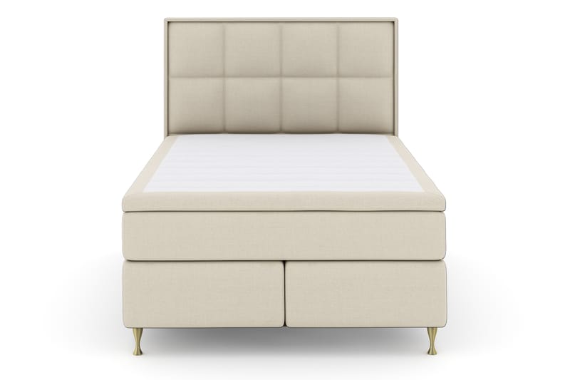 Select No 4 Komplett Sengepakke 140x200 Fast - Beige/Gullben - Møbler - Senger - Komplett sengepakke