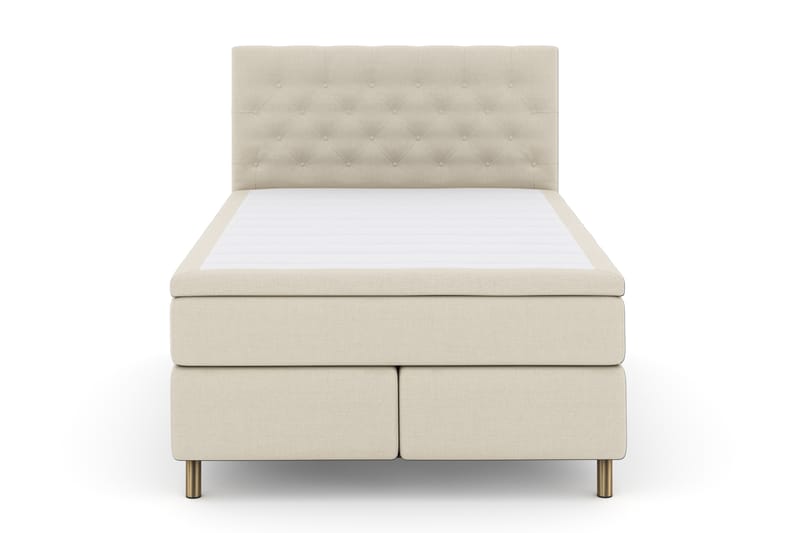 Select No 4 Komplett Sengepakke 140x200 Fast - Beige/Kobberben - Møbler - Senger - Komplett sengepakke