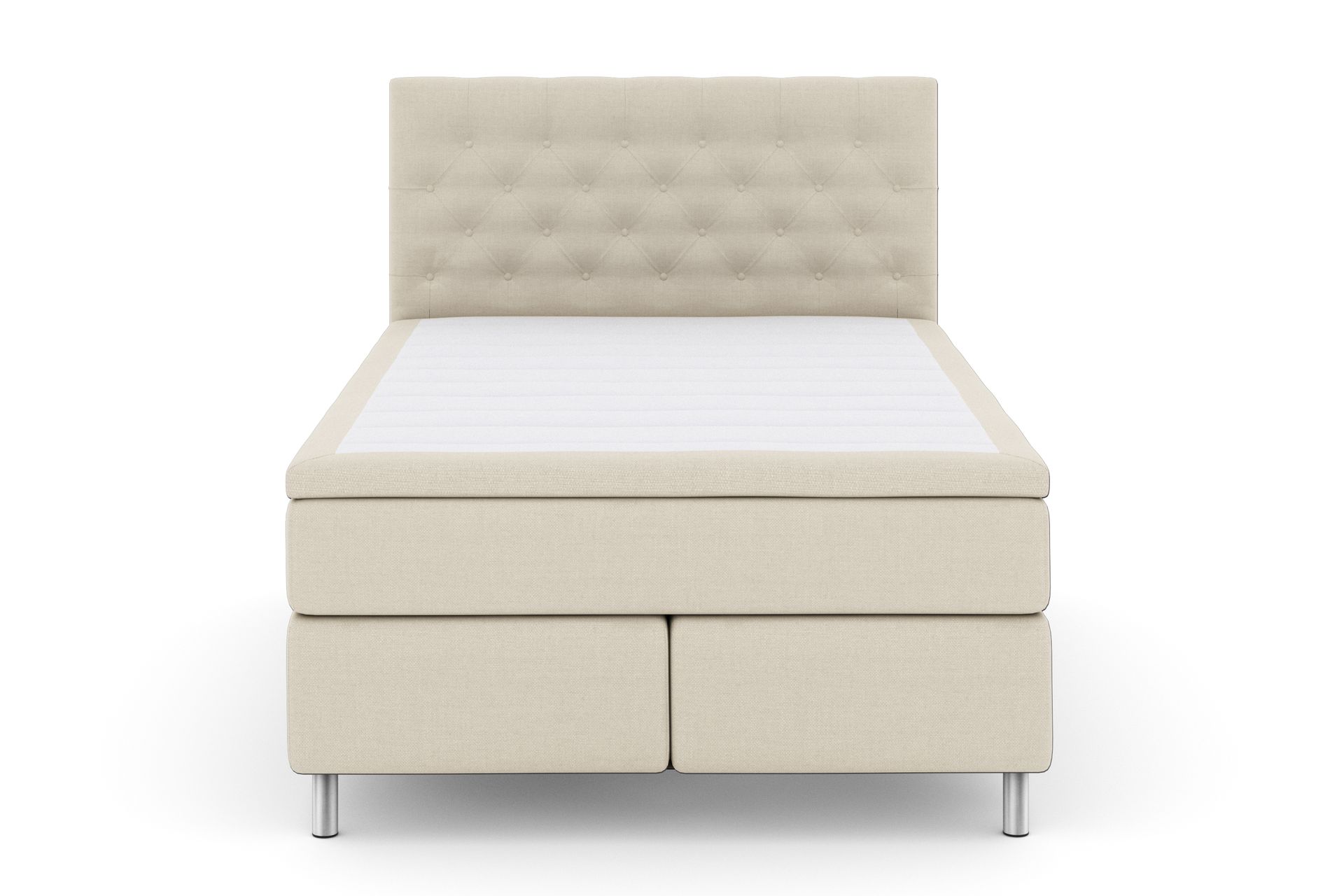 Select No 4 Komplett Sengepakke 140x200 Fast - Beige/Metallben - Møbler - Senger - Komplett sengepakke