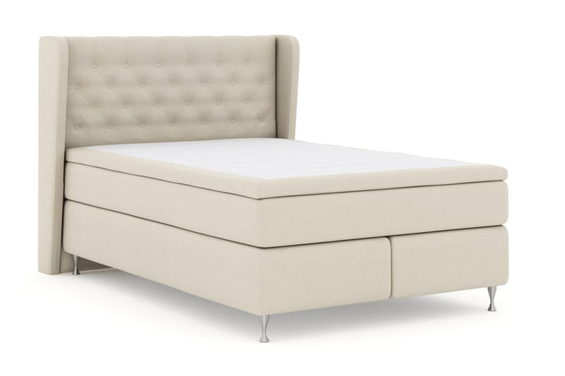 Select No 4 Komplett Sengepakke 140x200 Fast - Beige/Sølvben - Møbler - Senger - Komplett sengepakke