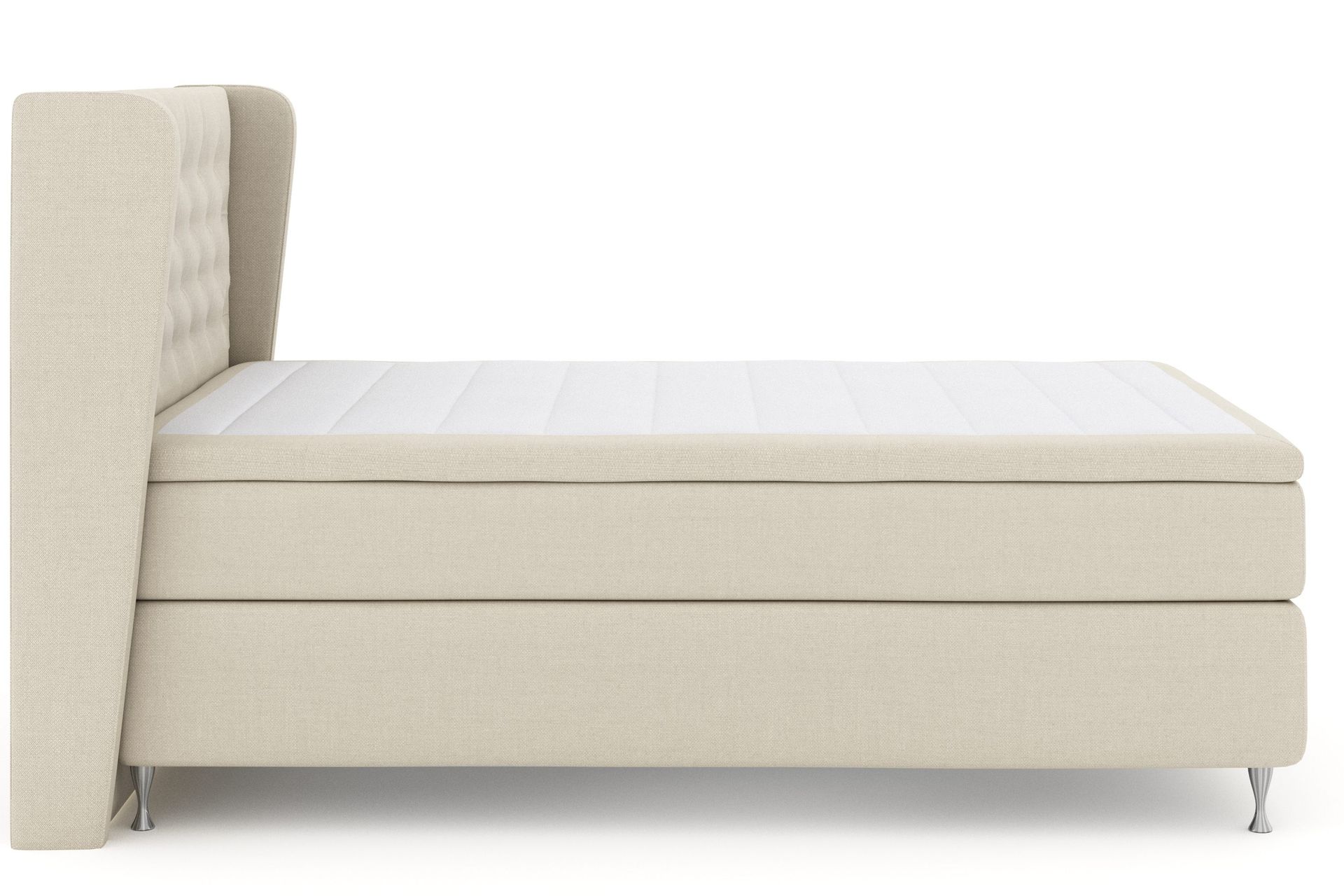 Select No 4 Komplett Sengepakke 140x200 Fast - Beige/Sølvben