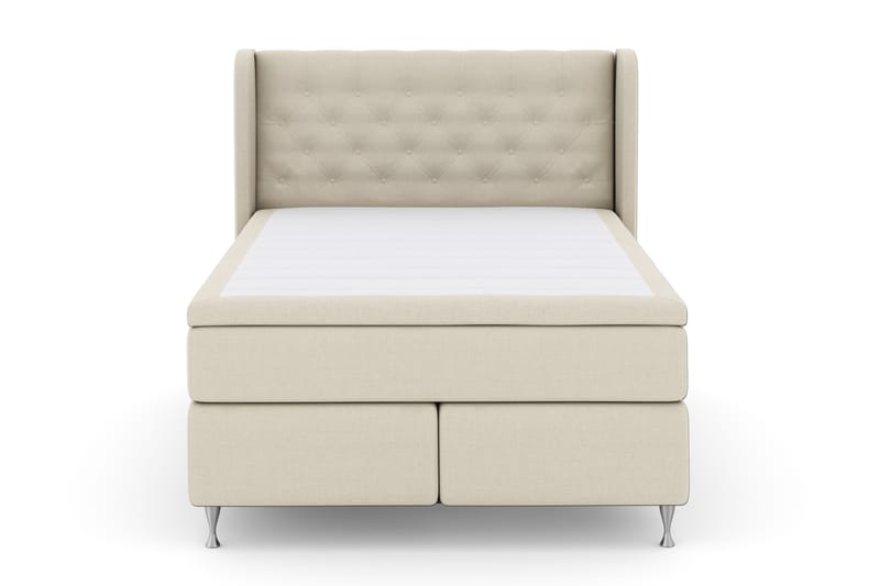 Select No 4 Komplett Sengepakke 140x200 Fast - Beige/Sølvben - Møbler - Senger - Komplett sengepakke