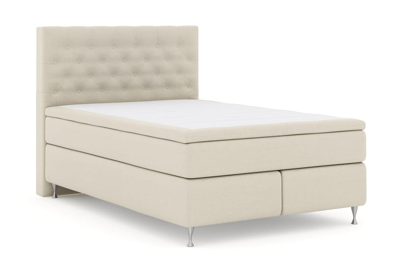 Select No 4 Komplett Sengepakke 140x200 Fast - Beige/Sølvben - Komplett sengepakke - Kontinentalsenger - Dobbeltsenger